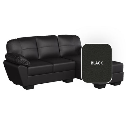 Adam Faux Leather 2 Seater With Chaise Sofa