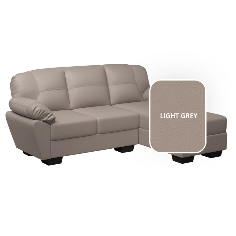 Adam Faux Leather 2 Seater With Chaise Sofa