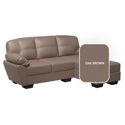 Adam Faux Leather 2 Seater With Chaise Sofa