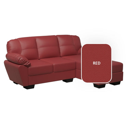 Adam Faux Leather 2 Seater With Chaise Sofa