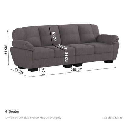 Adam Fabric 4 Seater Sofa