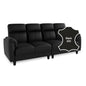 Helen Half Leather Cowhide 4 Seater Sofa