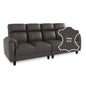 Helen Half Leather Cowhide 4 Seater Sofa