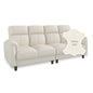 Helen Half Leather Cowhide 4 Seater Sofa