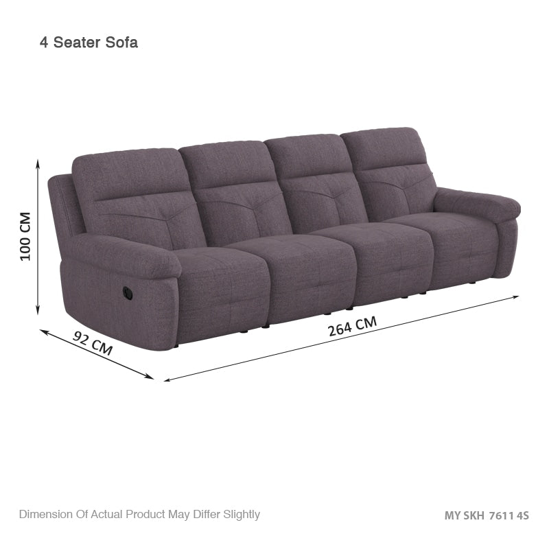 Taylor Fabric 4 Seater Sofa