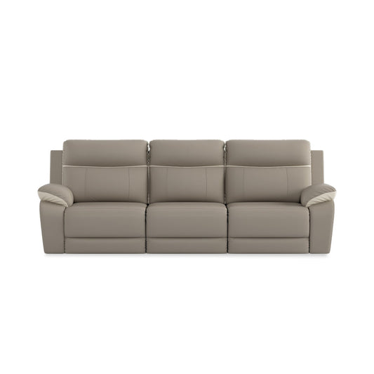 Mono Half Leather Cowhide 3 Seater Recliner Sofa