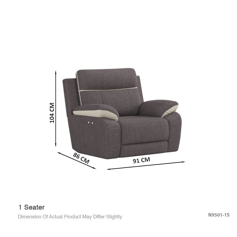 Nina Fabric 1 Seater Sofa