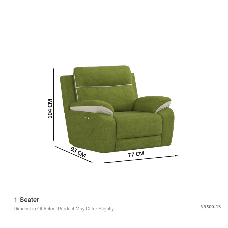 Mono Fabric 1 Seater Recliner Sofa