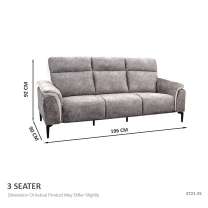 Leon Velvet Fabric 3 Seater Sofa