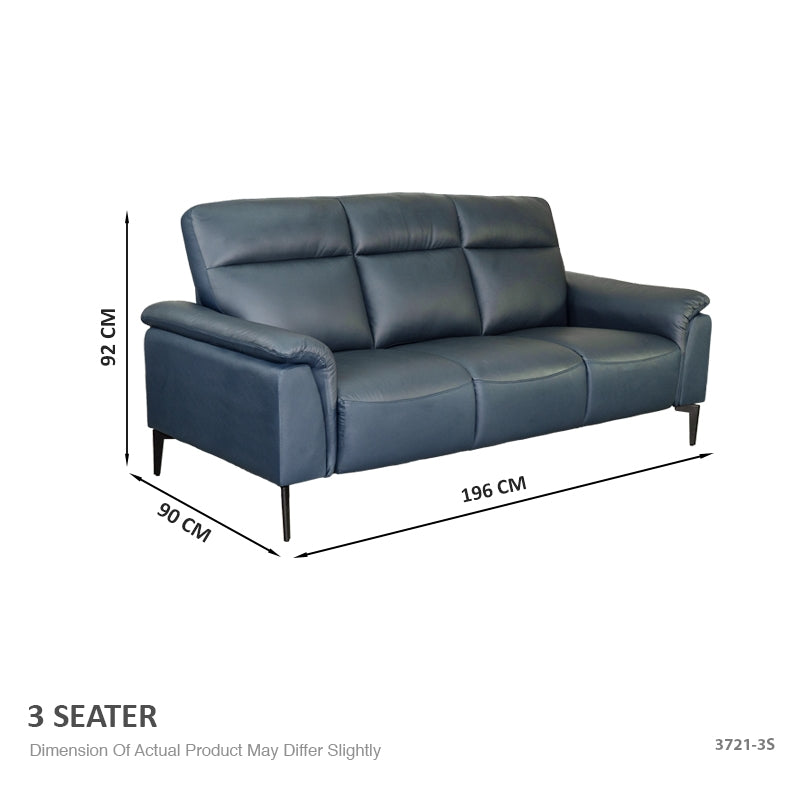 Leon Half Leather 3 Seater Sofa