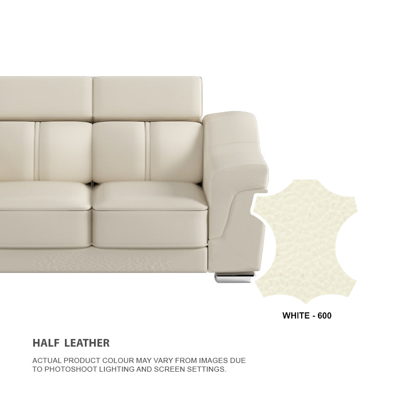 Lyla Half Leather Cowhide 1 Seater Sofa