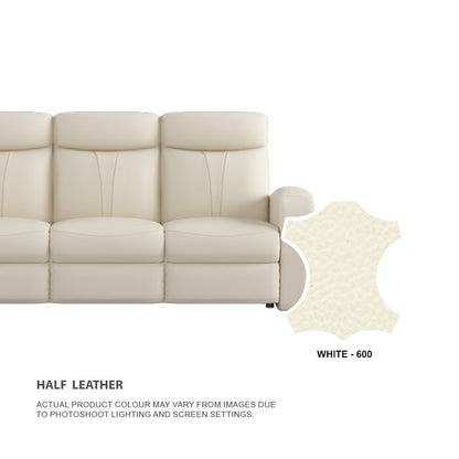 Alice Half Leather Cowhide 1 Seater Sofa