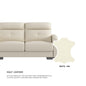 Kaylee Half Leather 1 Seater Sofa