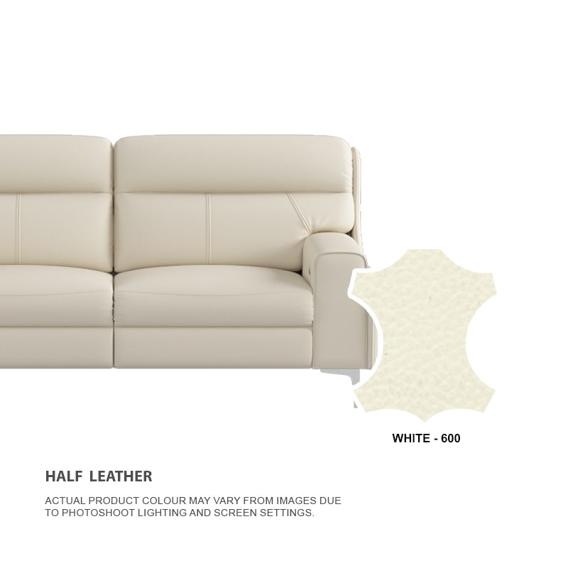 Clara Half Leather Cowhide 3 Seater Sofa