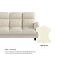 Helen Half Leather Cowhide 2 Seater With Chaise Sofa