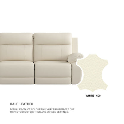 Nina Half Leather Cowhide 4 Seater Sofa