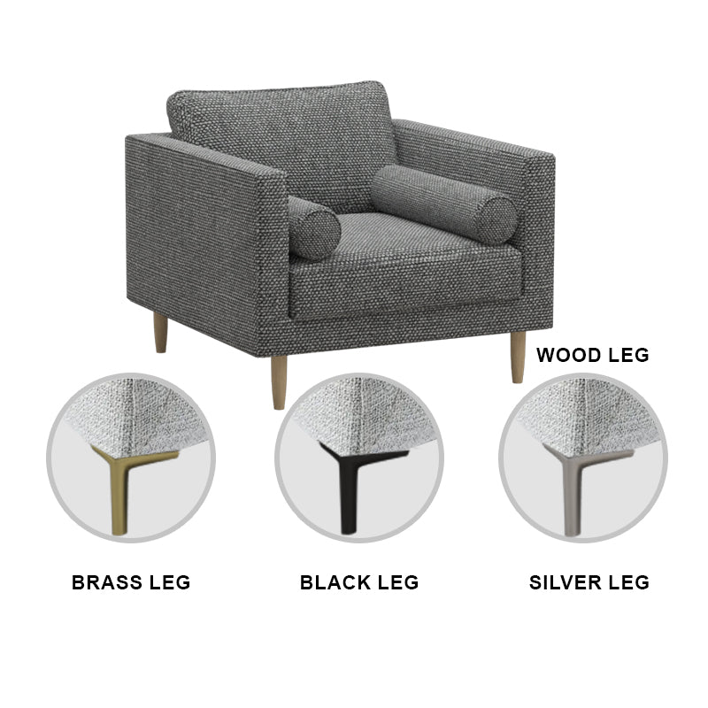 Leah Fabric 1 Seater Sofa